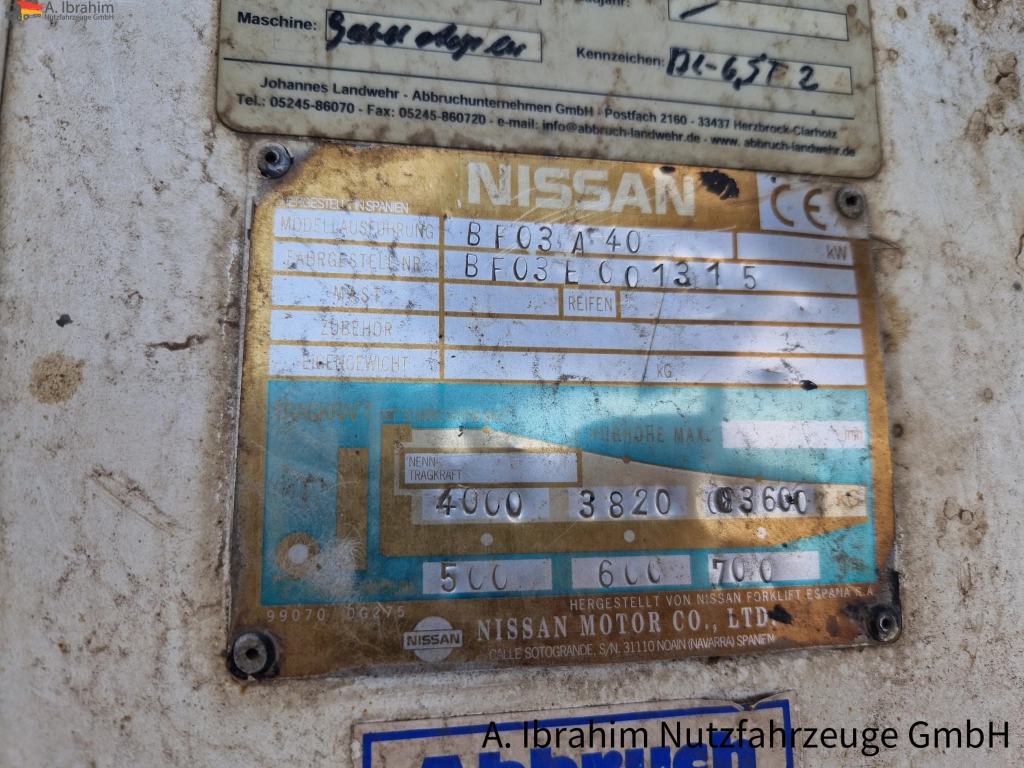 Nissan BF 03-40  4t Stapler
