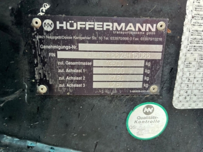 HUEFFERMANN 2-achs Abrollanhänger HTA 16.62 