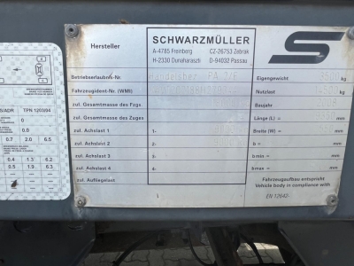 SCHWARZMUELLER PA Pritschenanhänger PA 2 E 