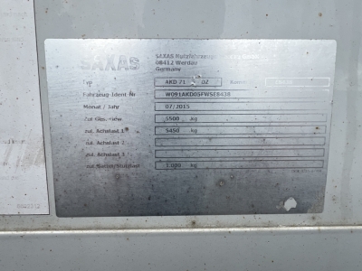 ANDERE Saxas AKD 71-5-DZ Tandem 7,1m Koffer Durchladen