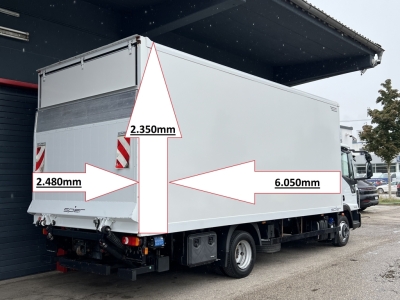 IVECO EuroCargo ML75E16 Klima 6,05m Koffer+LBW 127`tkm