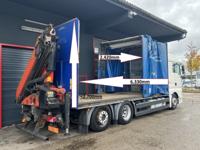 MAN TGA 26.440 6x2 LL Retarder Kran Palfinger 20002