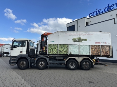 MAN TGS 35.400 8x2 Intarder / PK 16502 Glasmulde