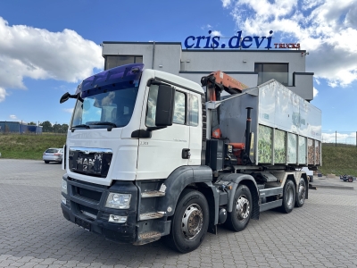 MAN TGS 35.400 8x2 Intarder / PK 16502 Glasmulde