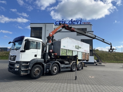 MAN TGS 35.400 8x2 Intarder / PK 16502 Glasmulde