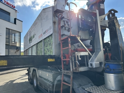 Palfinger  Glas Kran Mulde / PK 16502