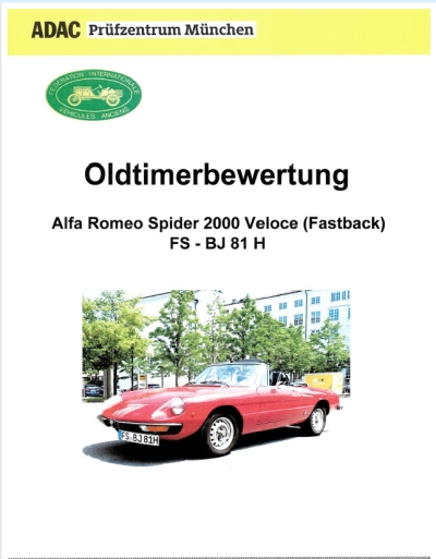 Alfa Romeo Spider 2000 Veloce Fastback + 5 GANG+LEDER+RADIO
