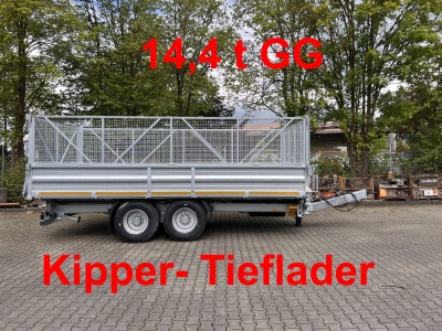 Möslein TTD 14  5,70 m 14 t Tandem- Kipper Tieflader 5,70 m lang, Breite Reifen
-- Neufahrzeug --