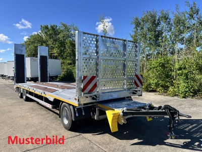 Möslein T4 VB H1 gerade neuer 4 Achs Tieflader gerade hydraulischen Rampen