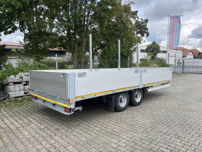 Möslein THT 11- G 6,2 Tandem Pritsche- Tieflader mit Rungentaschen