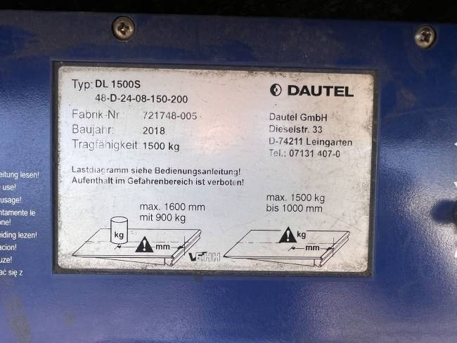 ACKERMANN Z-KA-F10.5/7,6 1 Achs Kofferanhänger, Ladebordwand